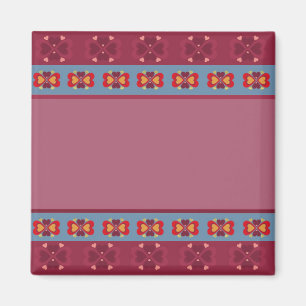 Folk Heart Pattern Magnet Magneet