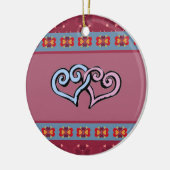 Folk Heart Pattern Ornament (Links)