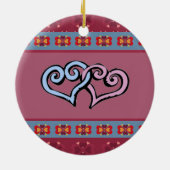 Folk Heart Pattern Ornament (Achterkant)
