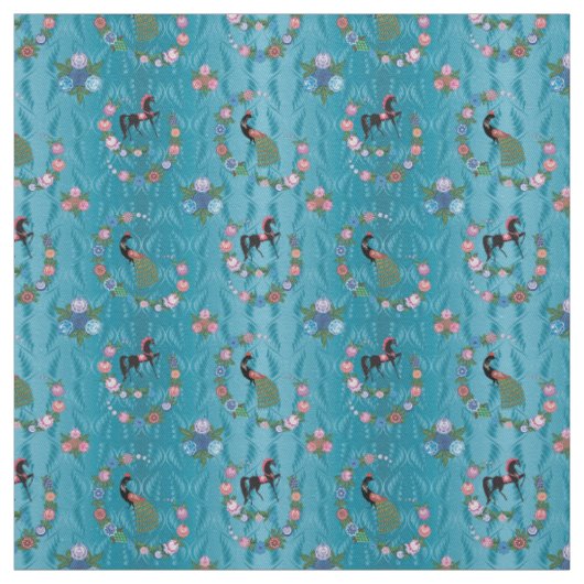 Folk Hungarian Pattern Fabric Stof (Swatch)