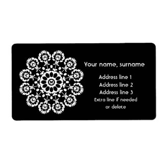 Folk in Black – Monochrome Lowicz Verzendlabel