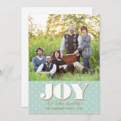 Folk Joy Christmas Card Carte photo de vacances (Devant / Derrière)