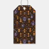 Folk koffie badge — cacao, karamel & leisteen cadeaulabel (Achterkant)