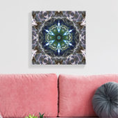 Folk Mandala Canvas Afdrukken (Insitu (Woonkamer))