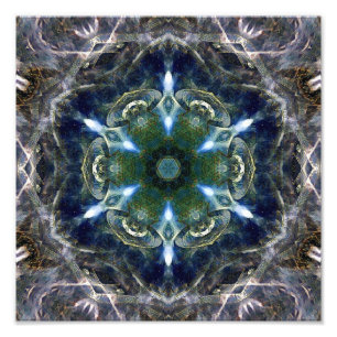 Folk Mandala Foto afdrukken Afdruk