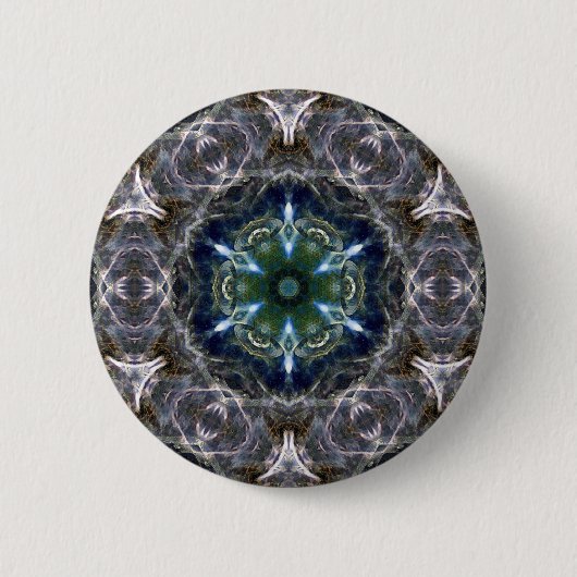 Folk Mandala Ronde Button 5,7 Cm (Voorkant)