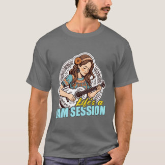 Folk Music Lifes A Jam Sessie Muziekliefhebber vi T-shirt
