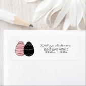 Folk Oeufs de Pâques Étiquettes de adresse (En situation)