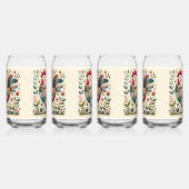 Folk Patchwork Haan met Bloemaccenten Blikvorm Glas (Rechts)