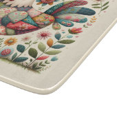 Folk Patchwork Rooster with Floral Accents Cutting Snijplank (Hoek)