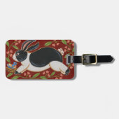 Folk Rabbit Bagagelabel (Voorkant horizontaal)