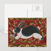 Folk Rabbit Briefkaart (Voorkant / Achterkant)