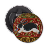 Folk Rabbit Button Flesopener (Voorkant)