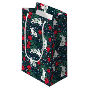 Folk Rabbit Kerstfeestdag Klein Cadeauzakje