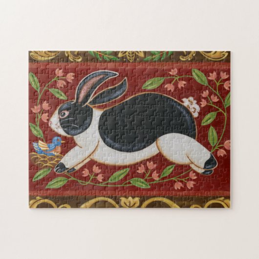 Folk Rabbit Legpuzzel (Horizontaal)
