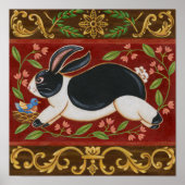 Folk Rabbit Poster (Voorkant)