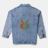 Folk Rabbits Custom Name Unisex Denim Jacket (Achterkant)