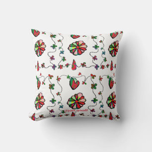 Folk Retro Quaint en Happy Art Kussen