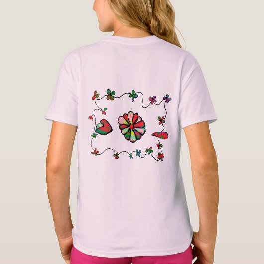 Folk Retro Quaint en Happy Art T-Shirt (Achterkant)