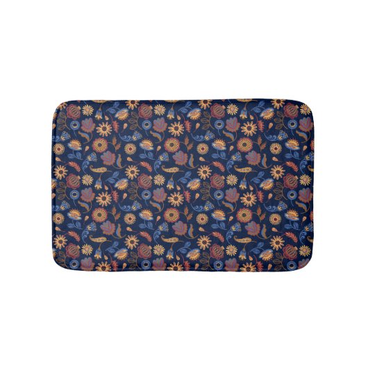 Folk Rustic Floral Badmat (Voorkant)
