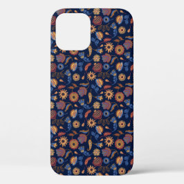 Folk Rustic Floral iPhone 12 Hoesje