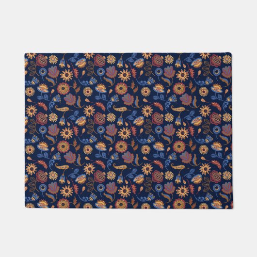 Folk Rustic Floral Deurmat (Voorkant)