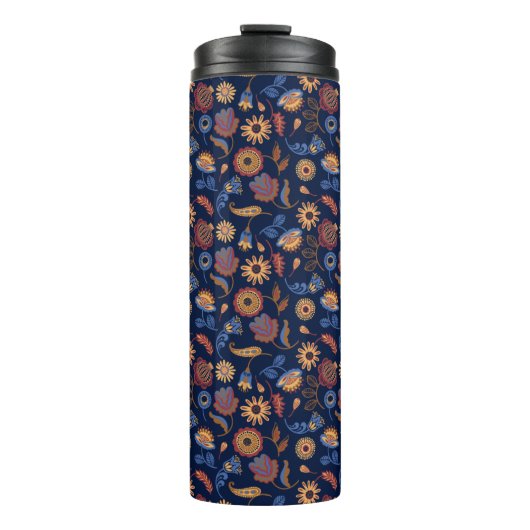 Folk Rustic Floral Thermosbeker (Voorkant)