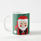 Folk Santa Claus Snowy Merry kerstkoffie Mok (Links)