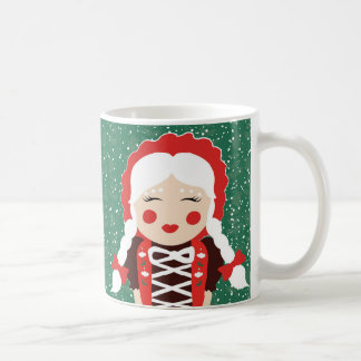 Folk Santa Mrs Claus Snowy Prettige feestdagen Mok