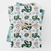 Folk Scandy Zweedse vos set van 3 Inpakpapier Vel (In situ)