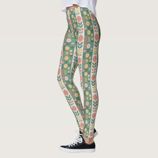 Folk Stripes Patroon Leggings (Links)