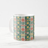 Folk Stripes Pattern Coffee Mok (Voorkant links)