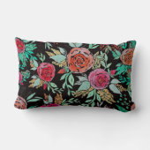 Folk Watercolor Flowers Kussen (Achterkant)