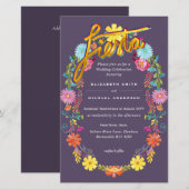 Folkart Bloemenfeest Trouwuitnodiging Boda (Voorkant / Achterkant)