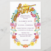 Folkart Flower Fiesta Wedding Invitation Boda (Voorkant)