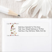 Folkart Snowman Adresse de retour Étiquettes (En situation)