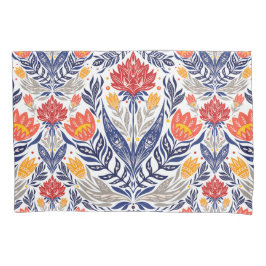 Folkbloemen patroon kussensloop