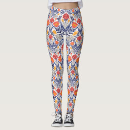 Folkbloemen patroon leggings