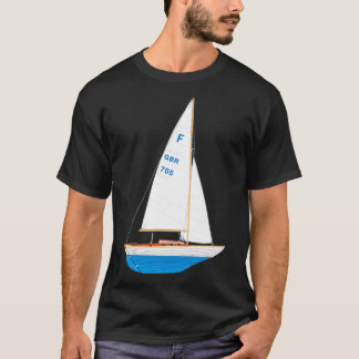 Folkboot 705 jacht t-shirt