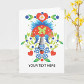 Folkfest Wenskaart Kaart (Gele Bloem)