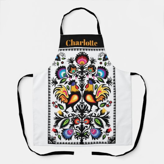 Folklore avec tablier de coqs (Recto)