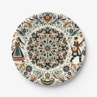 Folklore Feest: Levendig Folk Art Paper Bord