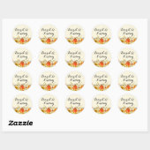  Folklore Flower Garden | geel Ronde Sticker (Vel)