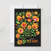 Folklore génial Juste pour dire... Carte de remerc (Devant)