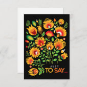 Folklore génial Juste pour dire... Carte de remerc (Devant / Derrière)