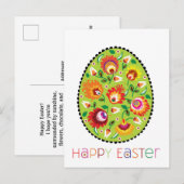 Folklore Happy Easter [egg] Briefkaart (Voorkant / Achterkant)