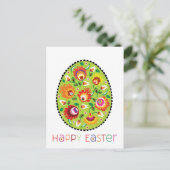 Folklore Happy Easter [egg] Briefkaart (Staand voorkant)