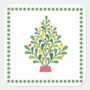 Folklore Kerstboom Sticker