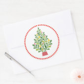 Folklore Kerstboom Sticker (Envelop)