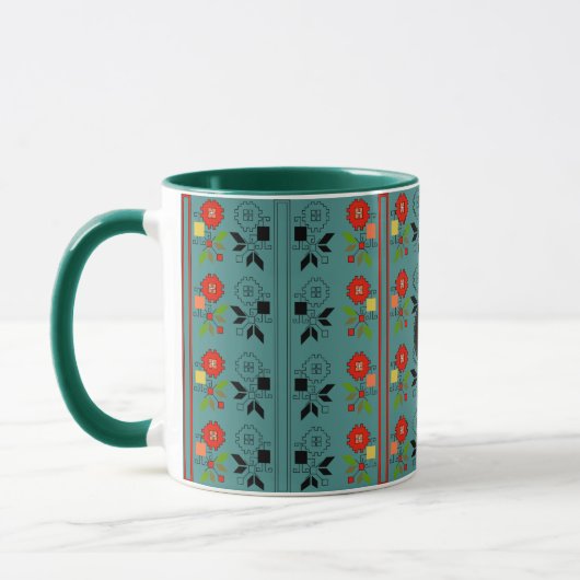 Folklore Mok Gepersonaliseerd Monogram Turquoise X (Links)